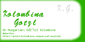 kolombina gotzl business card